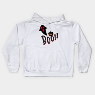 Halloween Boo I Halloween Pumpkin I Halloween Ghost Kids Hoodie